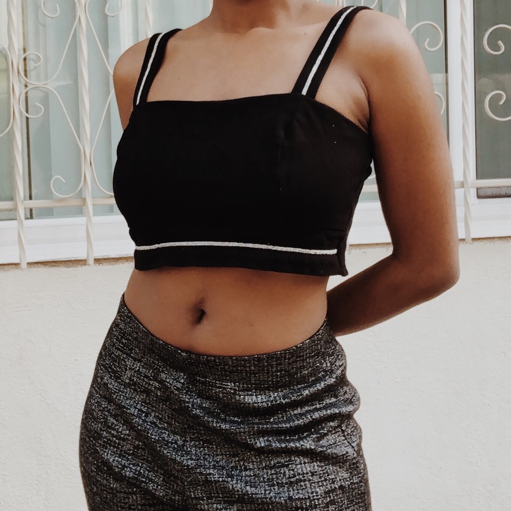 Black Crop Top w/ details